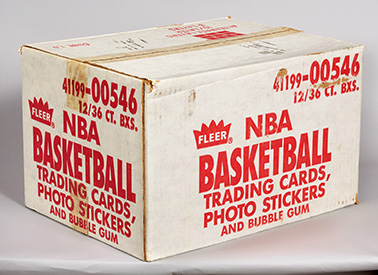1986 Fleer Basketball Wax Box Case
