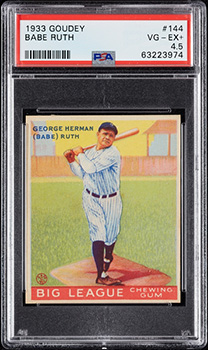 1933 Goudey Babe Ruth No. 144 PSA 4.5